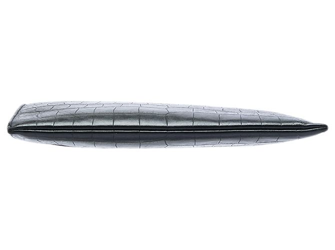 Autre Marque Clutch Saint Laurent in pelle embossed effetto coccodrillo nera Nero - vista 3