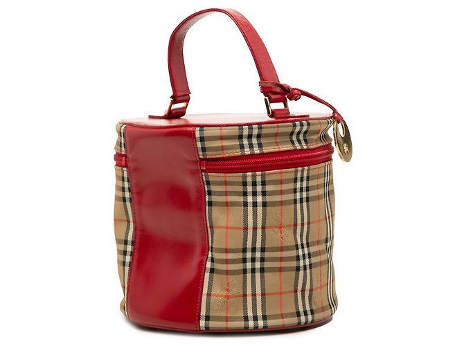 Necessaire Burberry Haymarket Check Canvas rosso - vista 2