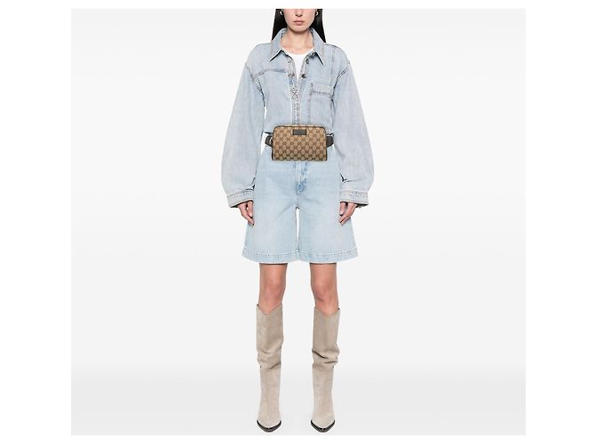 Borsello cintura Gucci GG Canvas Beige - vista 6