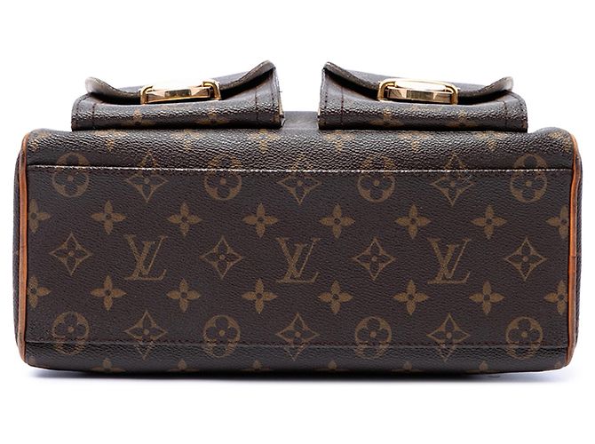Sac à main Louis Vuitton Monogram Manhattan PM Marron - vue 3