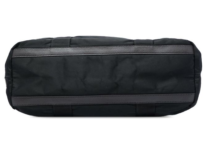 Tote Prada em Tessuto com acabamento em Saffiano preto - vista 3