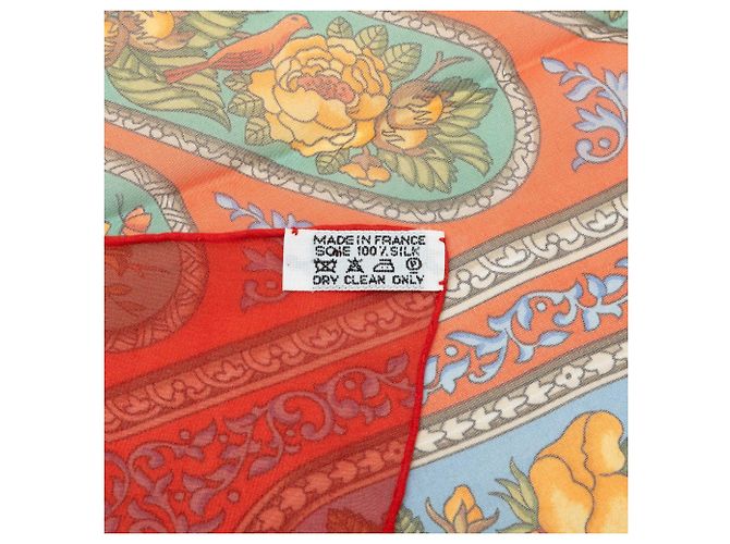 Lenço de Seda Hermès Qalamdan Laranja 90 - vista 5