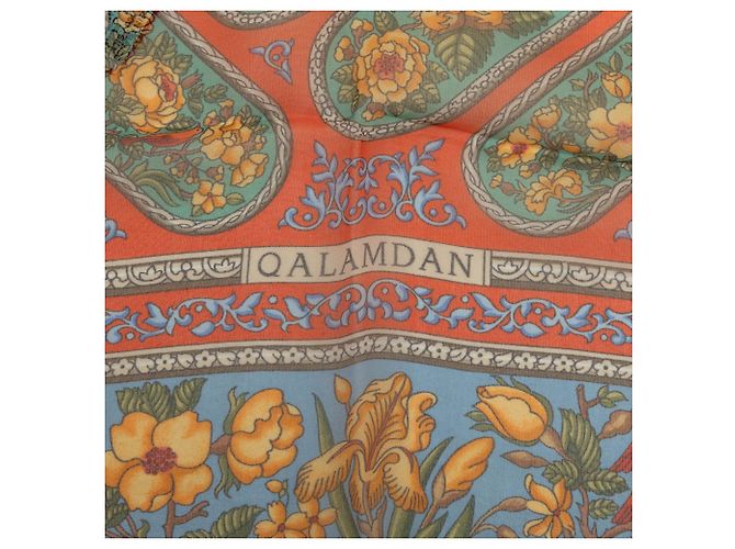 Lenço de Seda Hermès Qalamdan Laranja 90 - vista 6