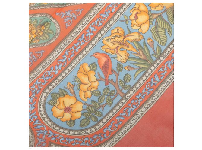 Lenço de Seda Hermès Qalamdan Laranja 90 - vista 8
