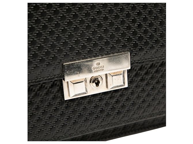 Borsa business Gucci Diamante in vitello nero - vista 6