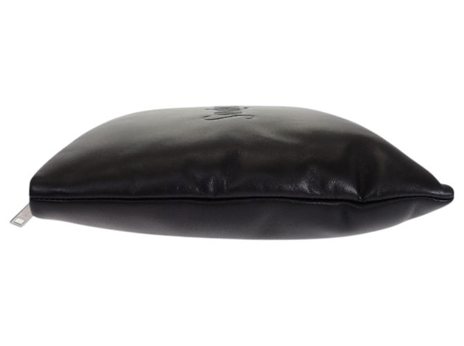 Autre Marque Borsa a pochette Puffy Pouch Large in pelle di agnello nera Saint Laurent Nero - vista 10