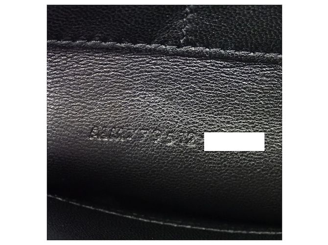 Autre Marque Borsa a pochette Puffy Pouch Large in pelle di agnello nera Saint Laurent Nero - vista 6