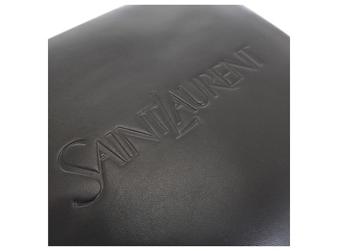 Autre Marque Borsa a pochette Puffy Pouch Large in pelle di agnello nera Saint Laurent Nero - vista 7