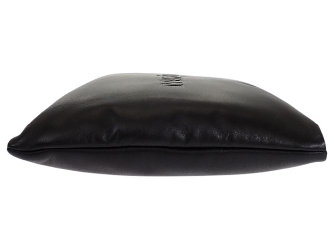 Autre Marque Borsa a pochette Puffy Pouch Large in pelle di agnello nera Saint Laurent Nero - vista 8