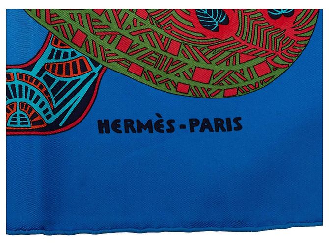 Hermès Art des Steppes Seidentuch Blau 90 Scarves - Ansicht 2