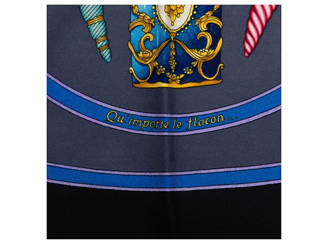 Foulard di seta Blue Hermès Qu Importe Le Flacon 90 Scarves - vista 2