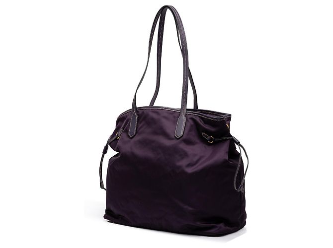 Tote Prada em Tessuto com acabamento em Saffiano Roxo - vista 2