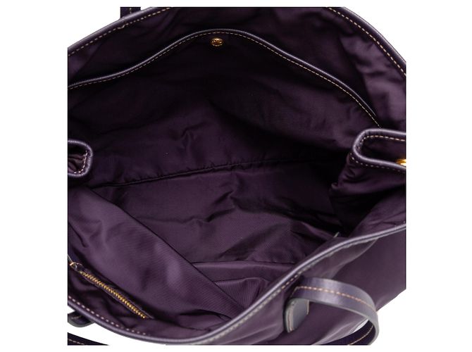 Tote Prada em Tessuto com acabamento em Saffiano Roxo - vista 4