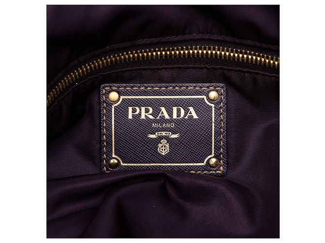 Tote Prada em Tessuto com acabamento em Saffiano Roxo - vista 5