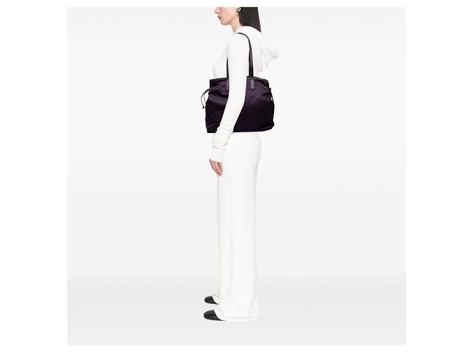 Tote Prada em Tessuto com acabamento em Saffiano Roxo - vista 6