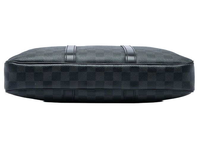 Borsa da Lavoro Louis Vuitton Damier Graphite Porte Documents Voyage PM Nera Nero - vista 3