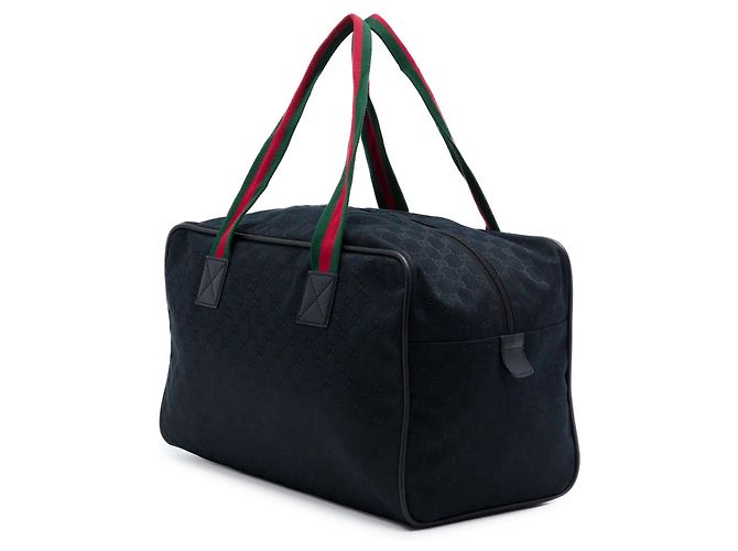 Borsa da viaggio Gucci GG Canvas Web nera Nero - vista 2