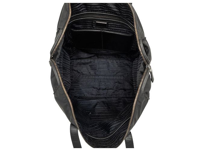 Borsa Tote Prada Tessuto Nera Nero - vista 4