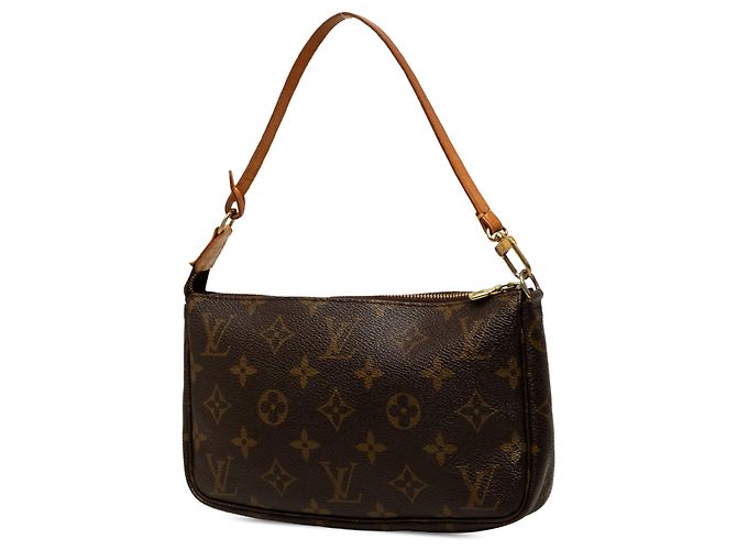 Louis Vuitton Monogram Pochette Accessoires Schultertasche Braun - Ansicht 2