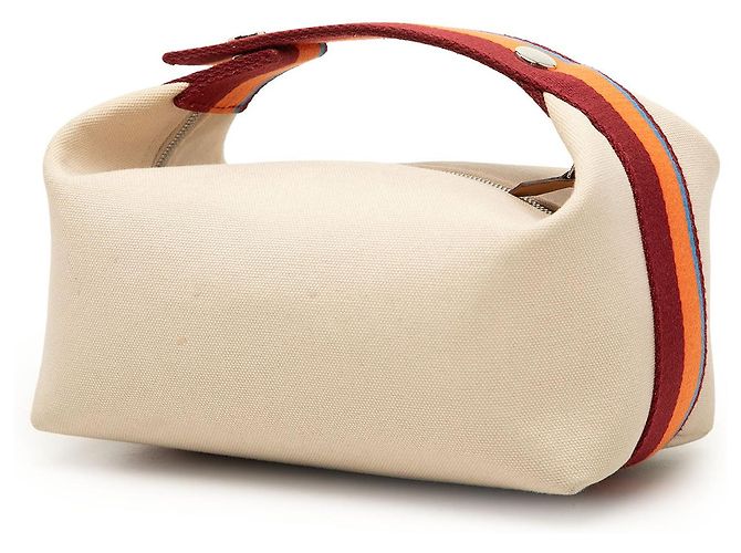 Bolso Vanity Hermès Small Toile Bride A Brac H Pavillon Case Marrón Castaño - vista 2