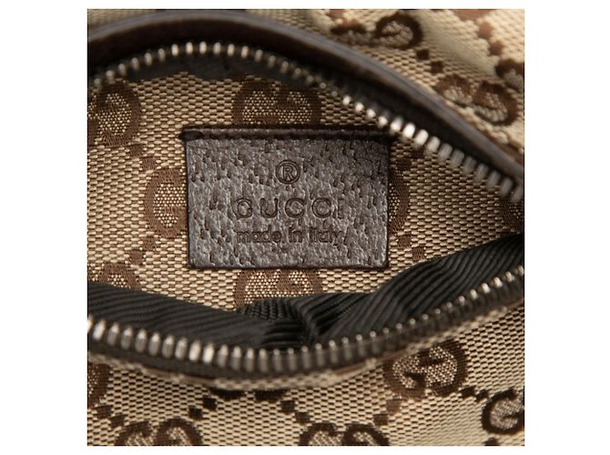 Borsa cintura Gucci GG Canvas beige con doppia tasca - vista 5