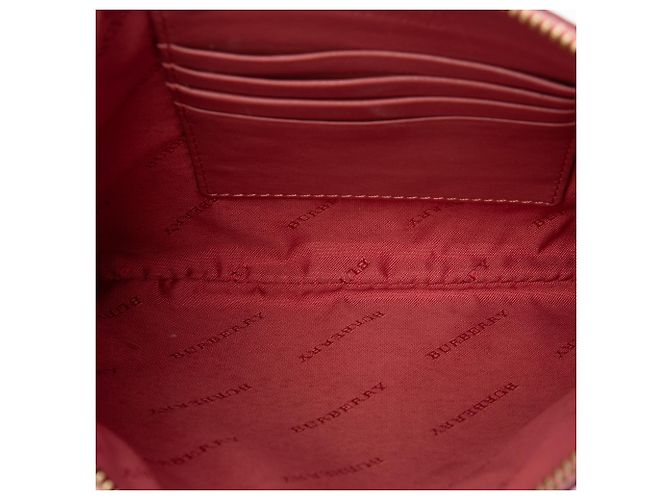 Borsa a tracolla Burberry Haymarket Check Peyton in nylon beige - vista 4