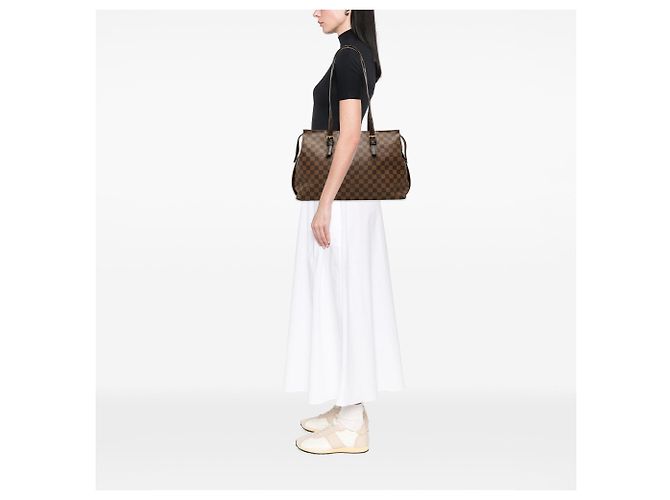 Borsa a tracolla Louis Vuitton Damier Ebene Marrone Chelsea - vista 7