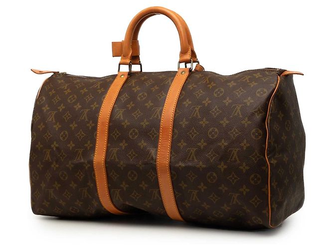 Borsa da viaggio Louis Vuitton Monogram Keepall 50 Marrone - vue 2