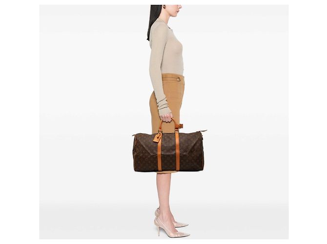 Borsa da viaggio Louis Vuitton Monogram Keepall 50 Marrone - vue 8