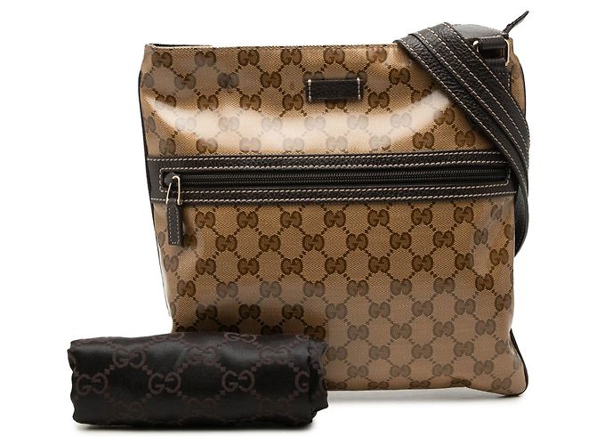 Borsa a tracolla Gucci GG Crystal beige - vista 7