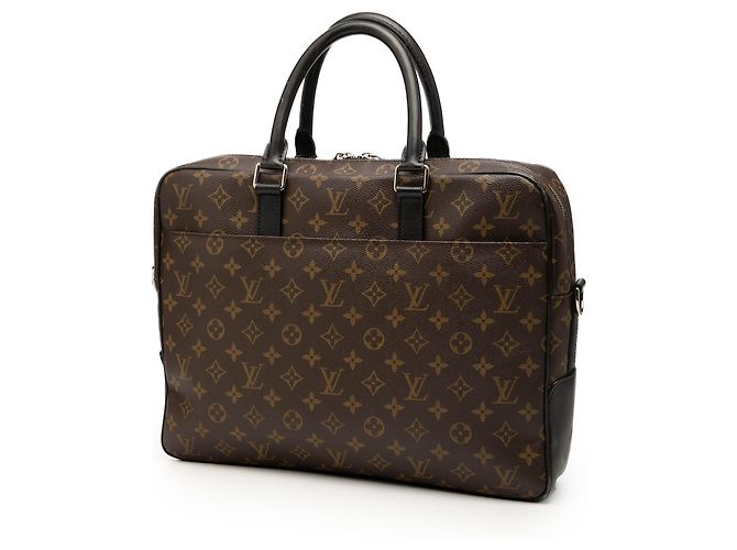 Borsa da lavoro Louis Vuitton Monogram Macassar Soft Briefcase Marrone - vista 2