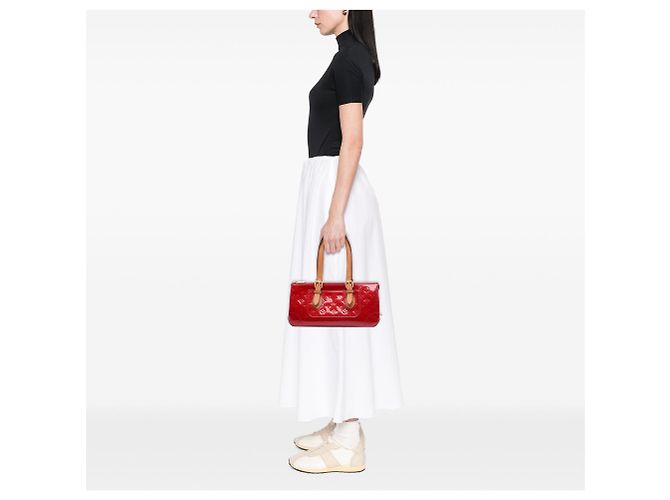 Borsa a tracolla Louis Vuitton Monogram Vernis Rosewood Avenue rossa Rosso - vista 6