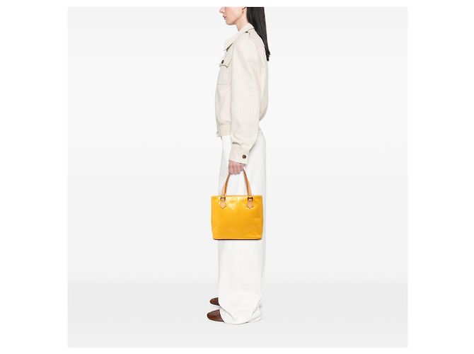 Louis Vuitton Monogram Vernis Houston Tote Bag Gelb - Ansicht 7