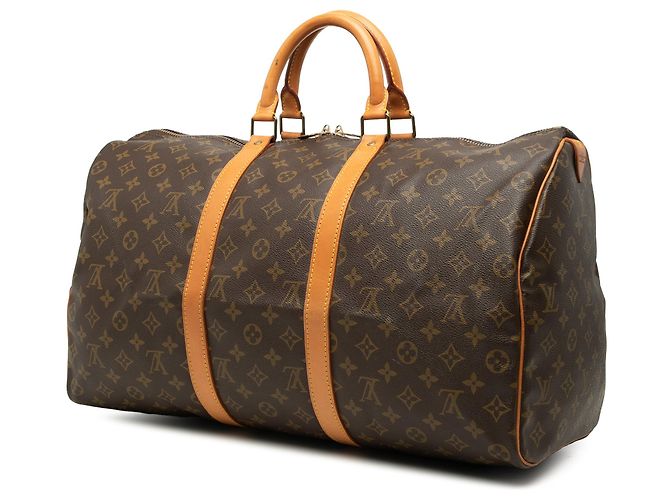 Borsa da viaggio Louis Vuitton Monogram Keepall 50 Marrone - vista 2