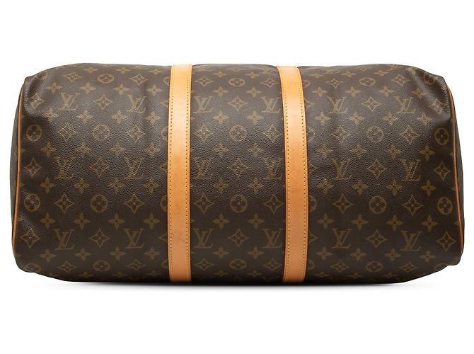 Borsa da viaggio Louis Vuitton Monogram Keepall 50 Marrone - vista 3
