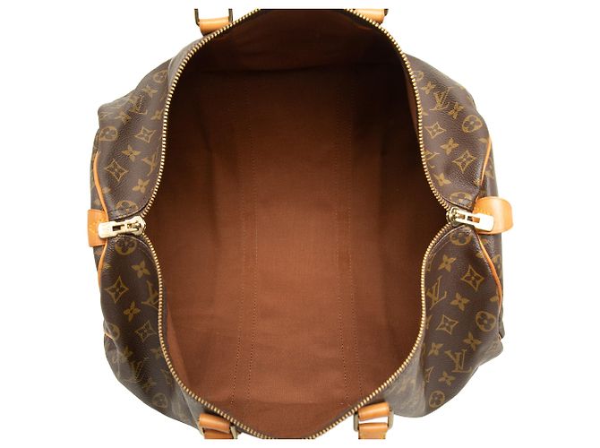 Borsa da viaggio Louis Vuitton Monogram Keepall 50 Marrone - vista 4