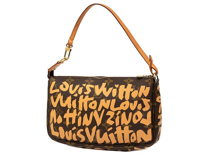 Louis Vuitton Stephen Sprouse Monogram Graffiti Pochette Accessoires Schultertasche Braun - Ansicht 2