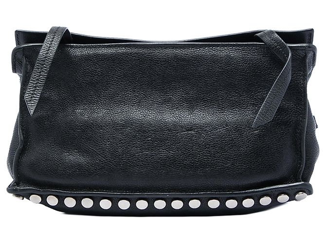 Prada Glace Calf Studded Etiquette Klappentasche Schwarz - Ansicht 3