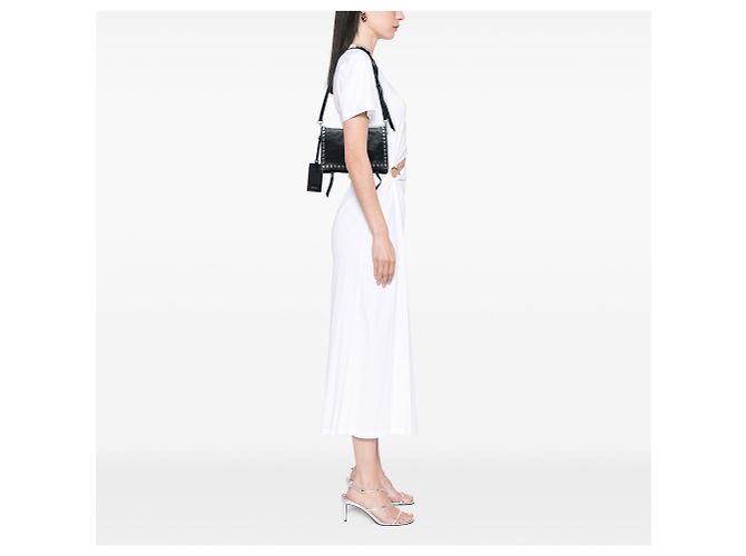 Prada Glace Calf Studded Etiquette Klappentasche Schwarz - Ansicht 6