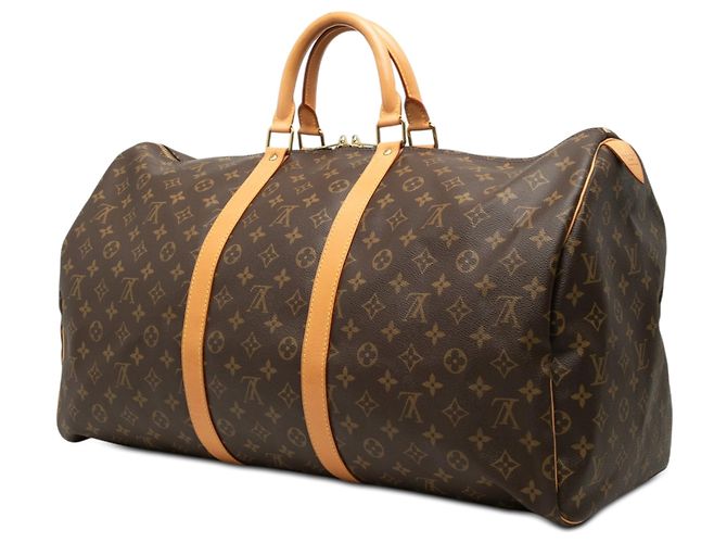 Borsa da viaggio Louis Vuitton Monogram Keepall 55 Marrone - vista 2