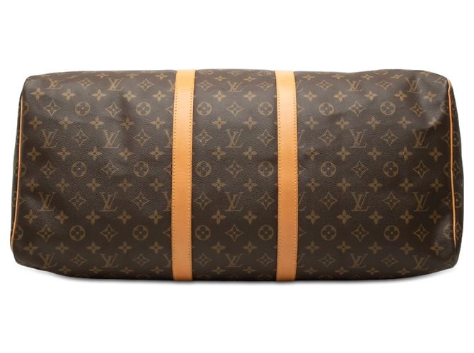 Borsa da viaggio Louis Vuitton Monogram Keepall 55 Marrone - vista 3