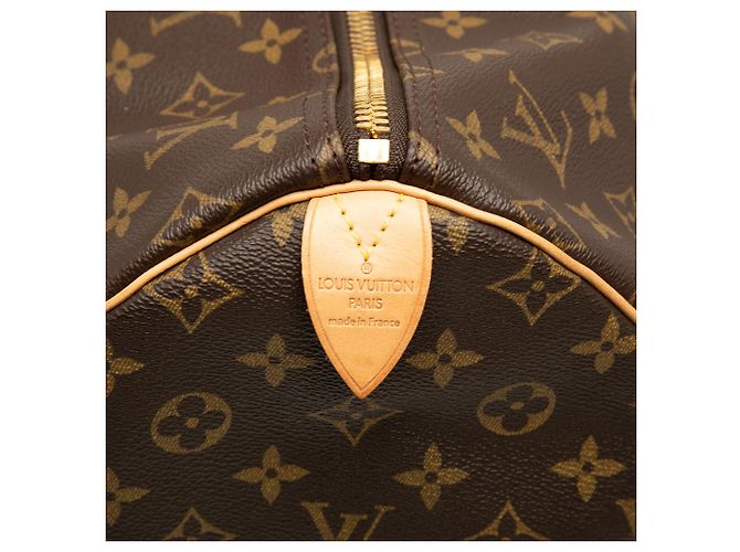 Borsa da viaggio Louis Vuitton Monogram Keepall 55 Marrone - vista 4