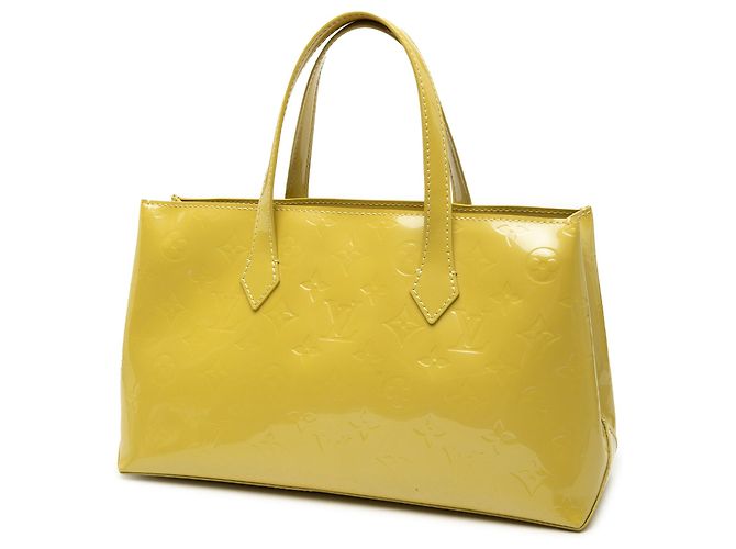 Borsa Louis Vuitton Monogram Vernis Wilshire PM Gialla Giallo - vista 2