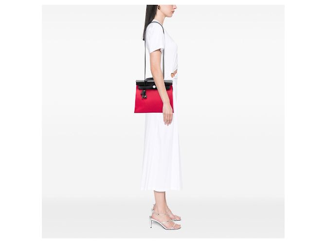 Borsa Hermès Toile Herbag Zip 31 Rosa - vista 6