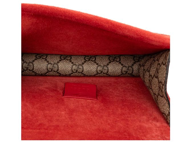 Borsa a Tracolla Gucci Dionysus Small GG Supreme Rossa Rosso - vista 4