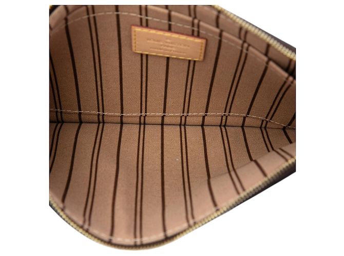 Pouch Louis Vuitton Monogram Neverfull MM Marrone - vista 4