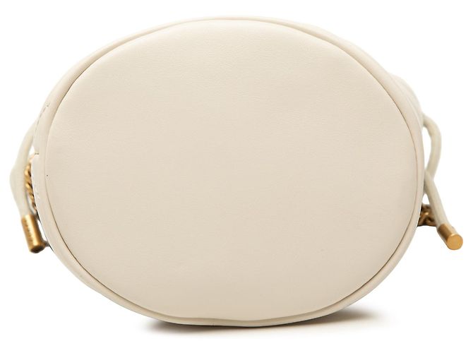 Bolsa Bucket Gucci Small GG Marmont Matelassé em couro de bezerro branca Branco - vista 3