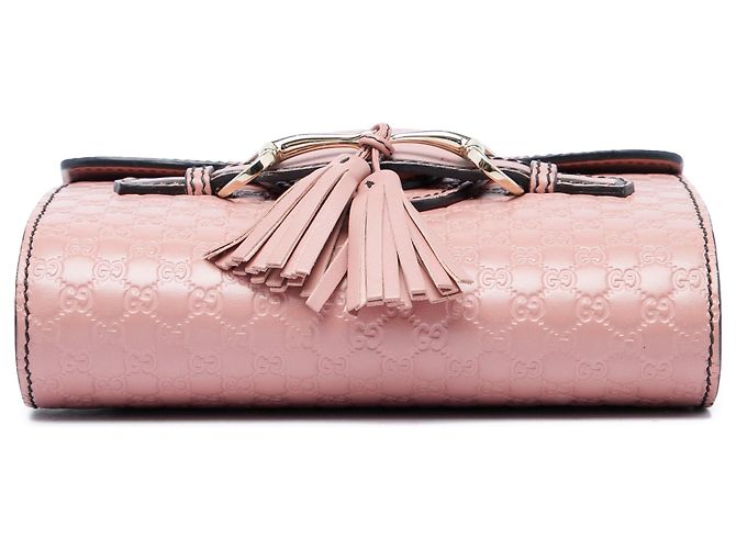 Borsa a tracolla Gucci Mini Microguccissima Emily Rosa - vista 3