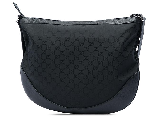 Borsa a tracolla Gucci GG in nylon nera Nero - vista 2