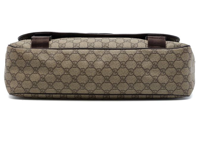 Borsa a tracolla Gucci GG Supreme Interlocking G beige - vista 3
